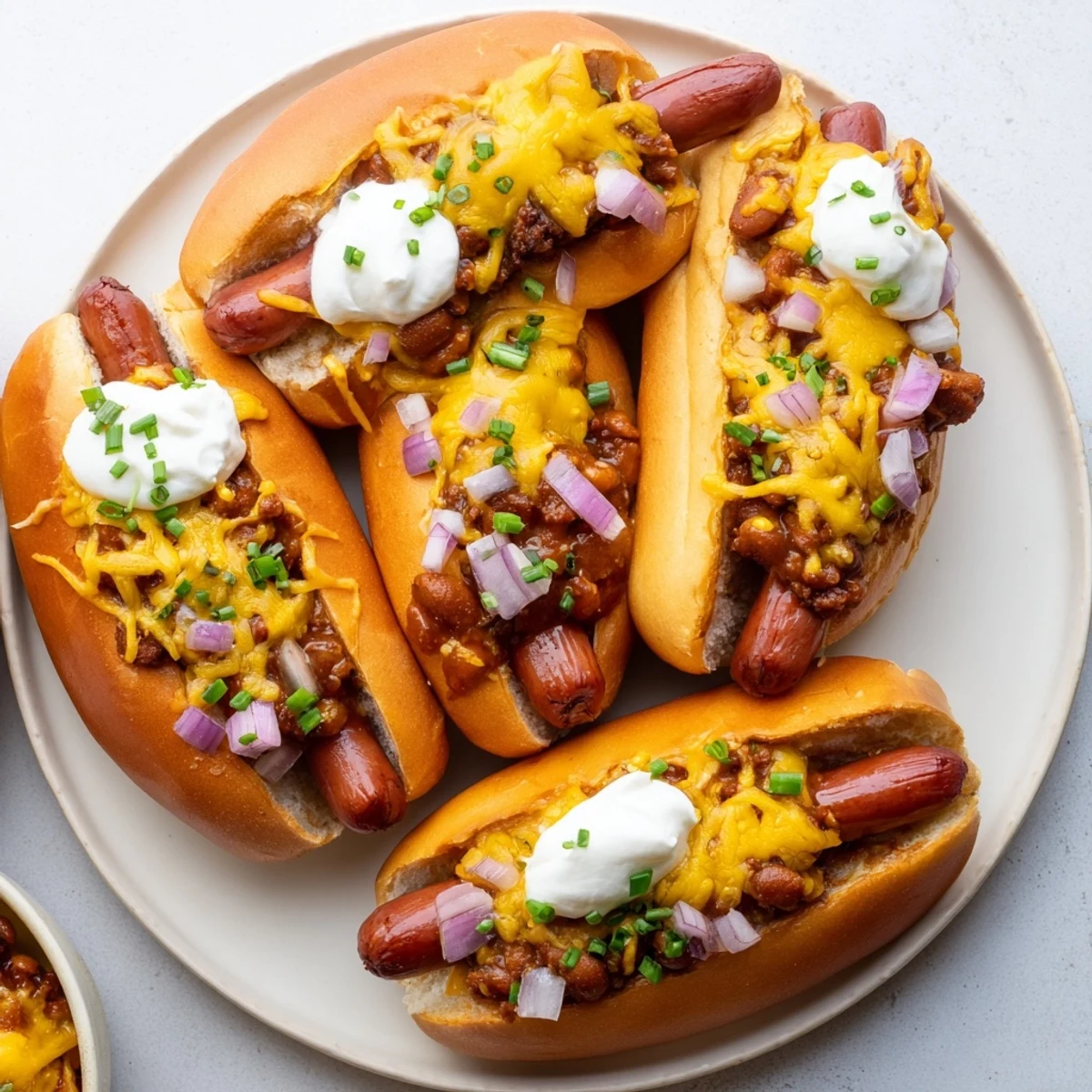 Golden, melted cheddar tops this hearty Chili Dog Casserole, perfect for a cozy weeknight meal.