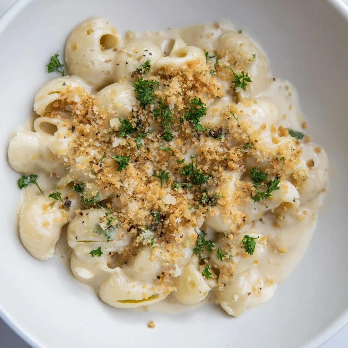 Golden, bubbly Truffle Macaroni & Cheese, a rich and comforting main dish, ready to savor.