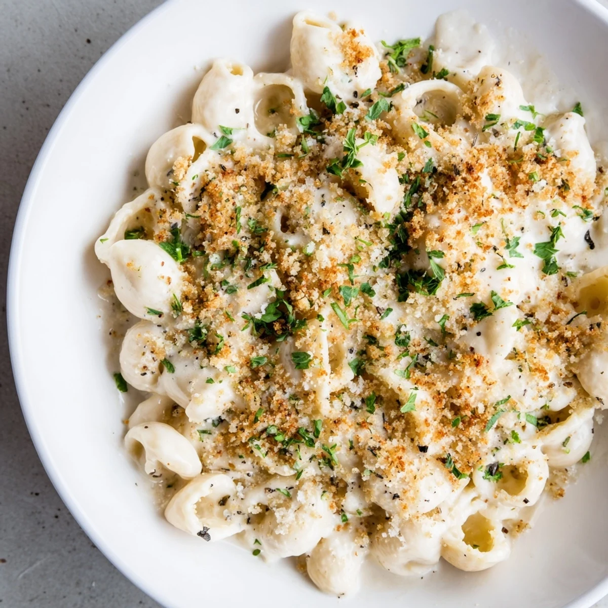 Creamy Truffle Macaroni & Cheese, baked to perfection with a crispy panko topping, is so delicious.
