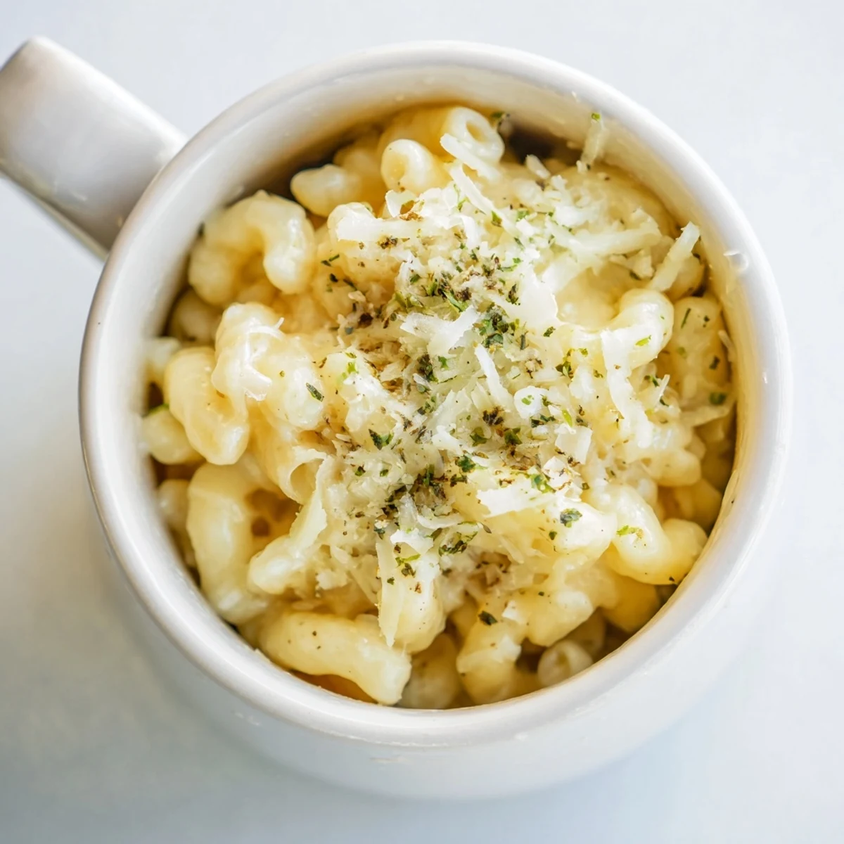 Quick and easy mug mac & cheese, the creamy, cheesy comfort food bursting with flavor.