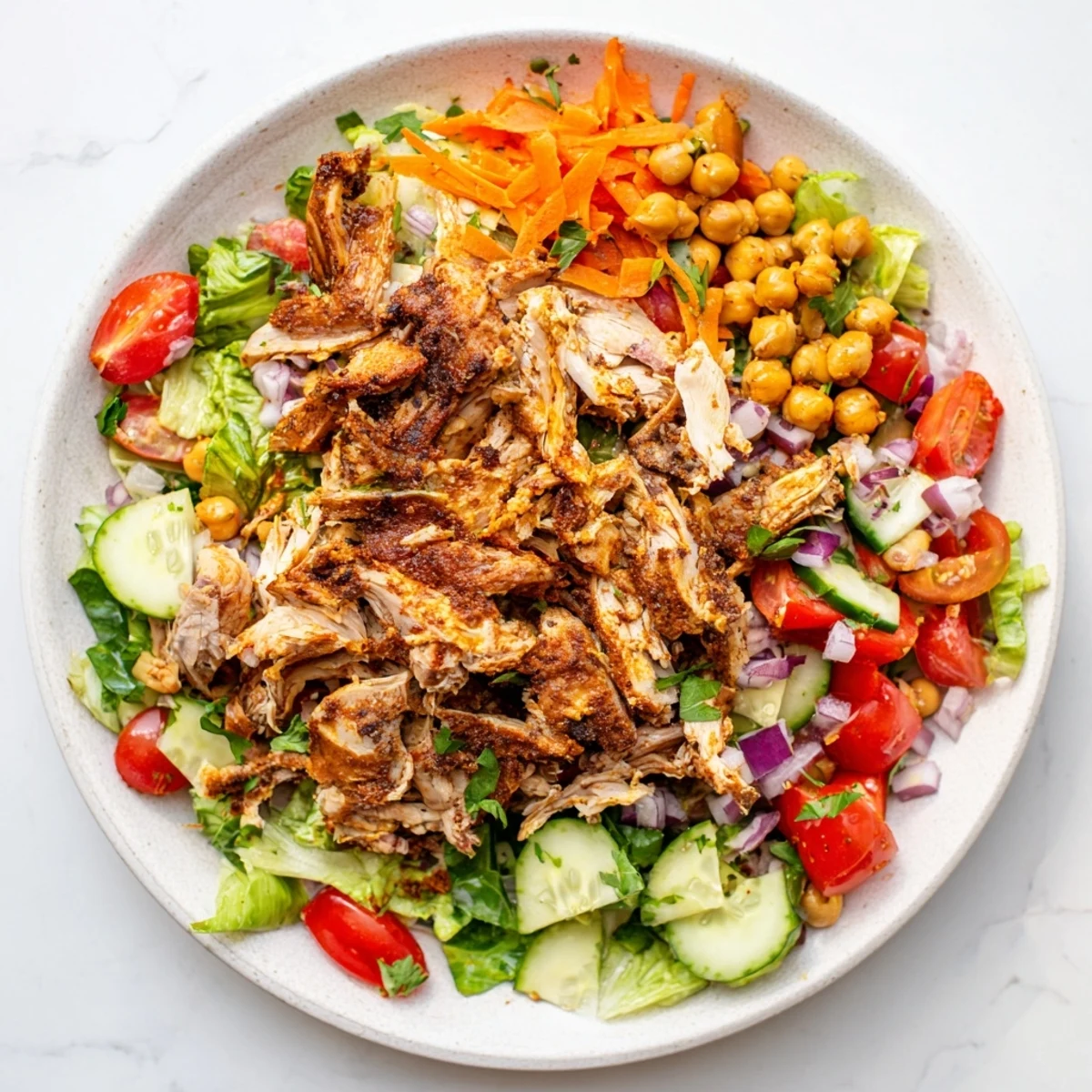 Homemade Chicken Salad, featuring savory shredded chicken and vibrant garden-fresh ingredients.