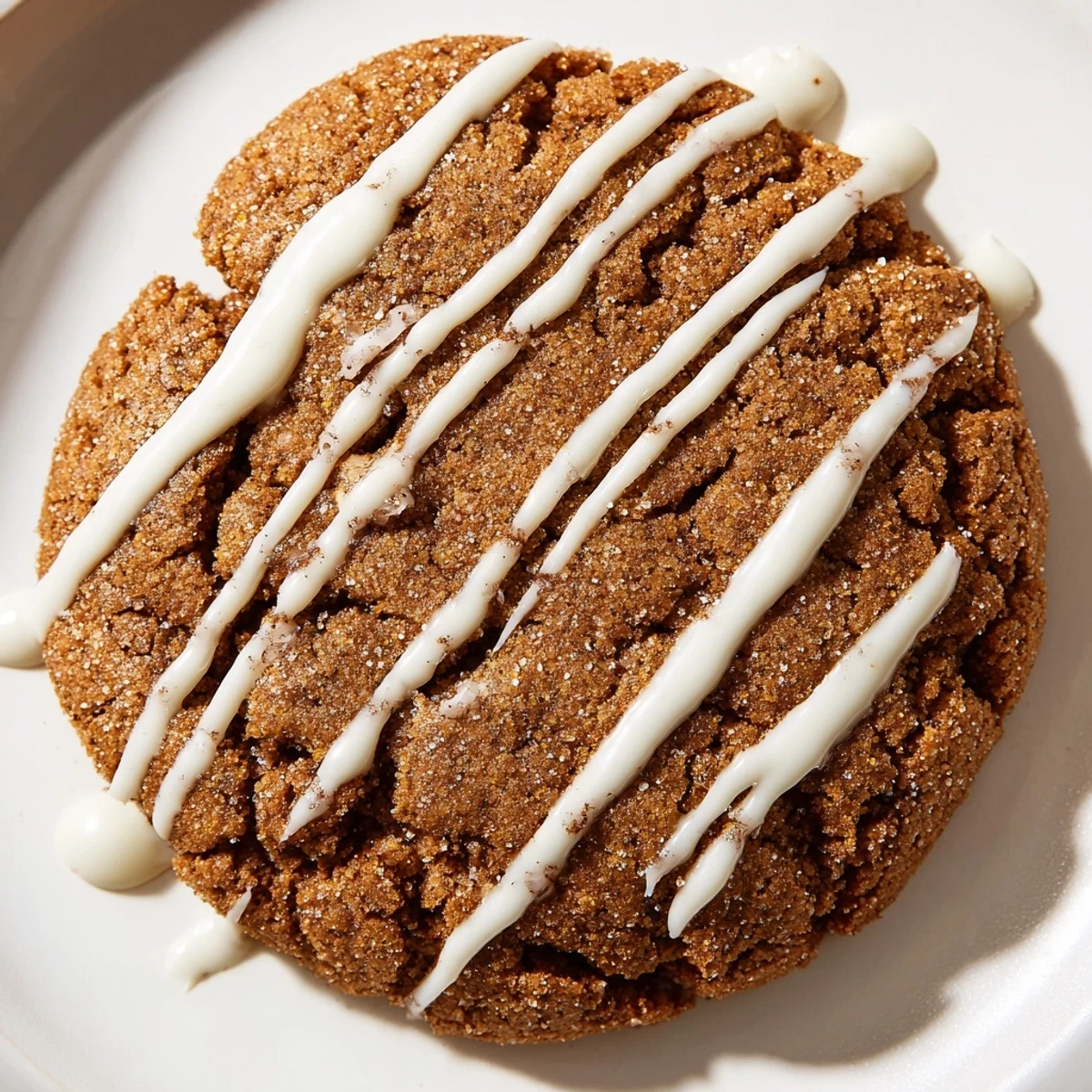 Festively decorated gingerbread latte cookies with a smooth white chocolate topping, ideal for dessert.