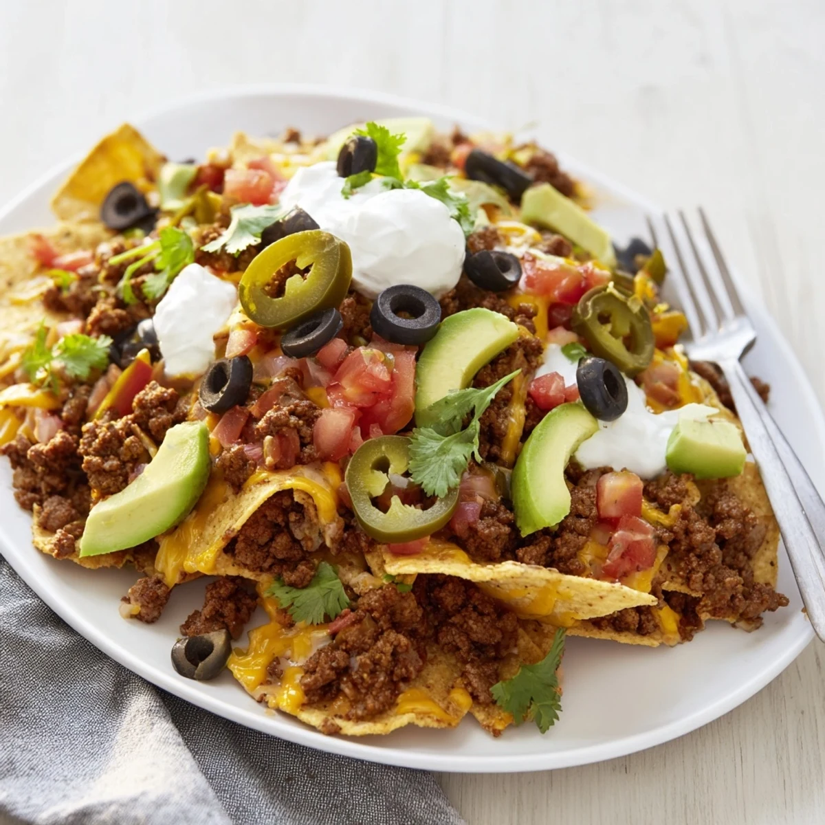 Sheet Pan Nachos with Budget Ground Beef: a flavorful, cheesy masterpiece with perfectly seasoned ground beef and fresh toppings.