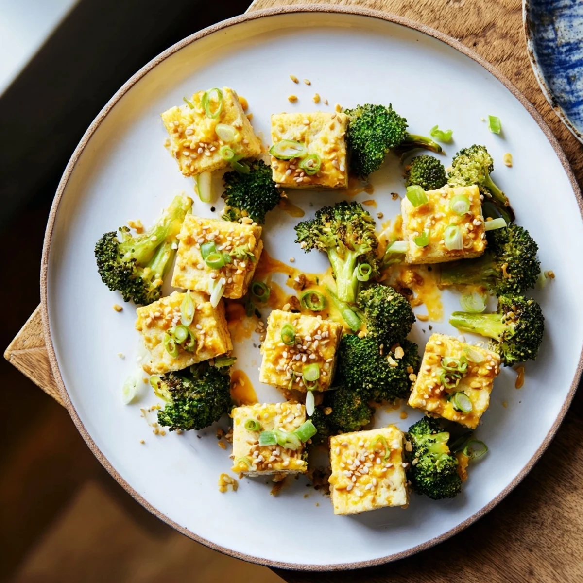 Cheesy Baked Tofu Broccoli