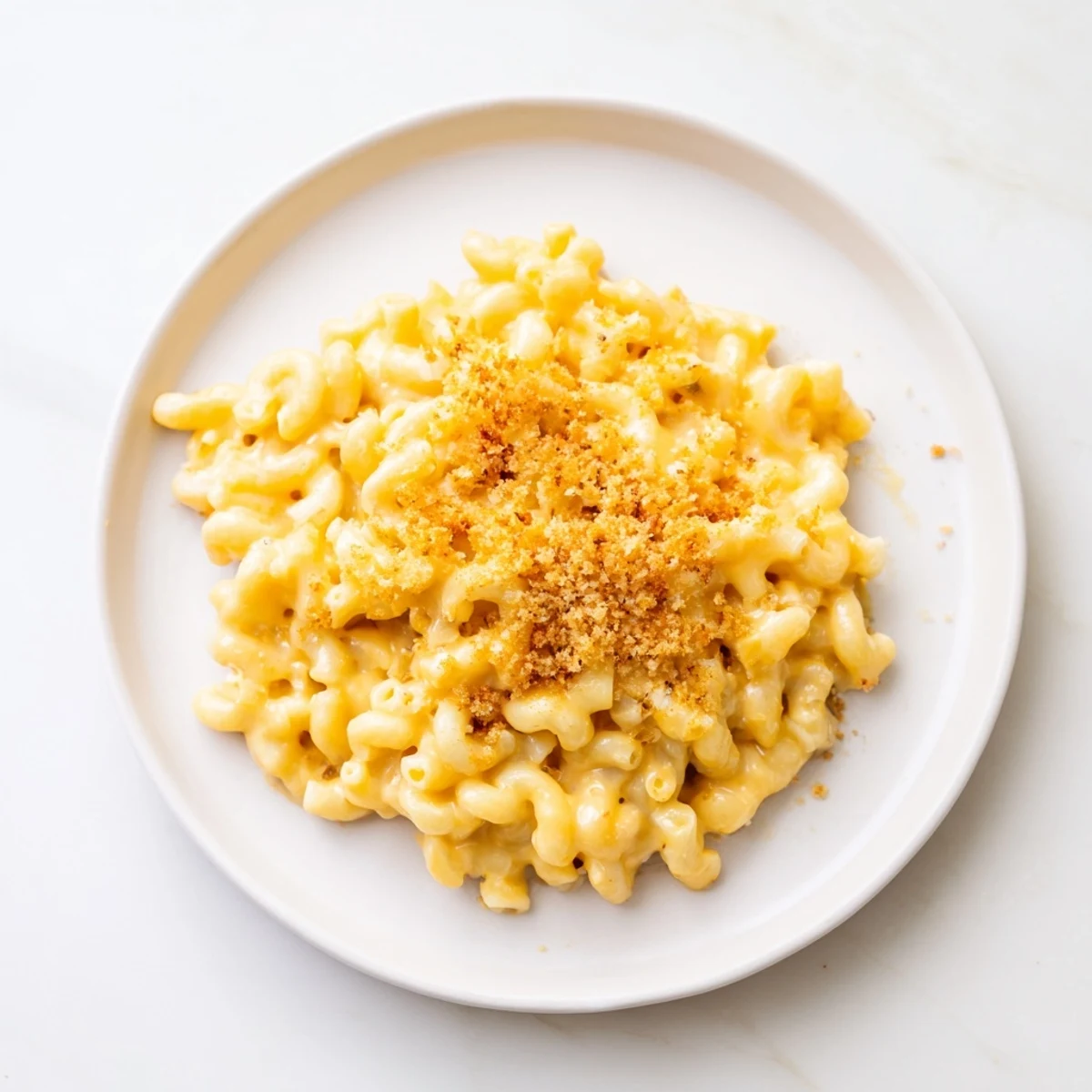 Golden-topped Easy Tinis Mac & Cheese, with a creamy, rich cheese sauce, perfect for a cozy dinner.