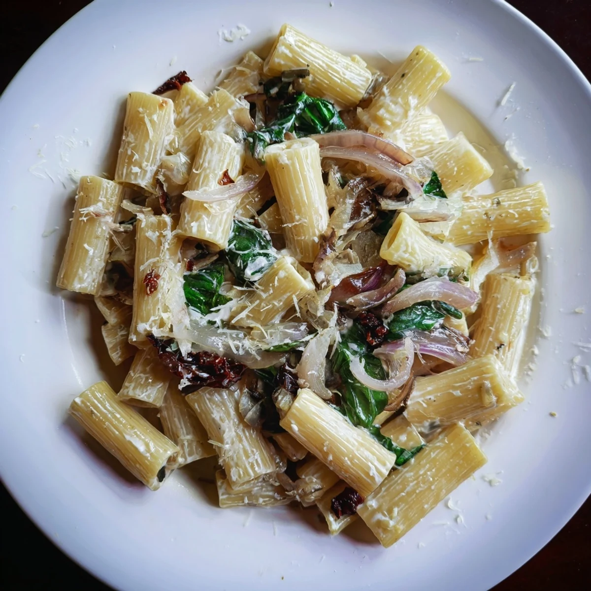 Imagine the textures: al dente pasta mixed with the vibrant sun-dried tomato and spinach in this Creamy Cottage Cheese Pasta.