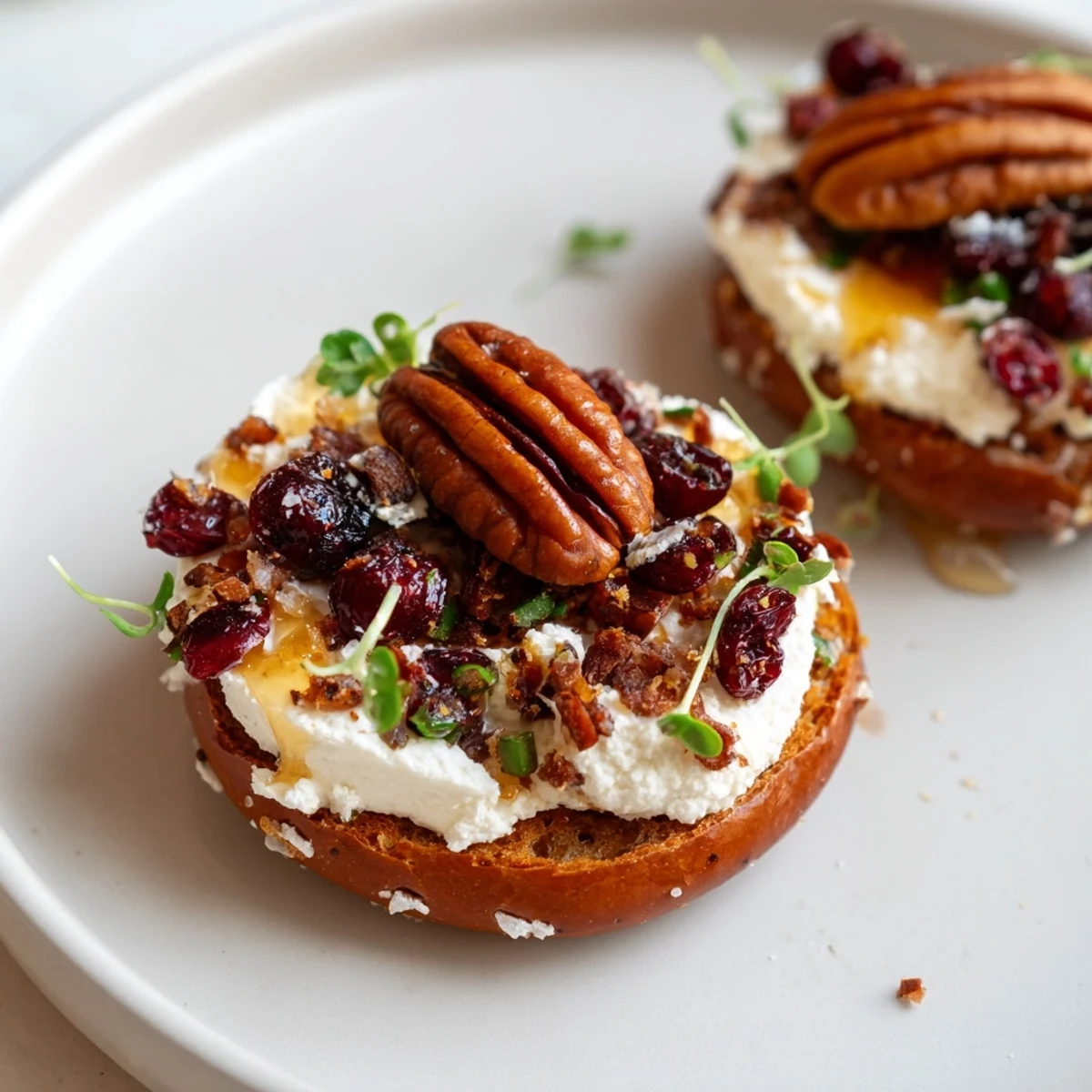 Rocket Fuel New Years Eve Treats topped with pecans and jalapeño, a delicious New Year's appetizer.