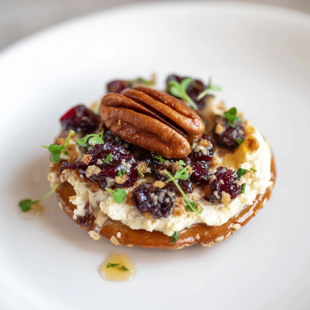 Close-up of savory Rocket Fuel New Years Eve Treats, garnished with chives, ready to serve as a snack.