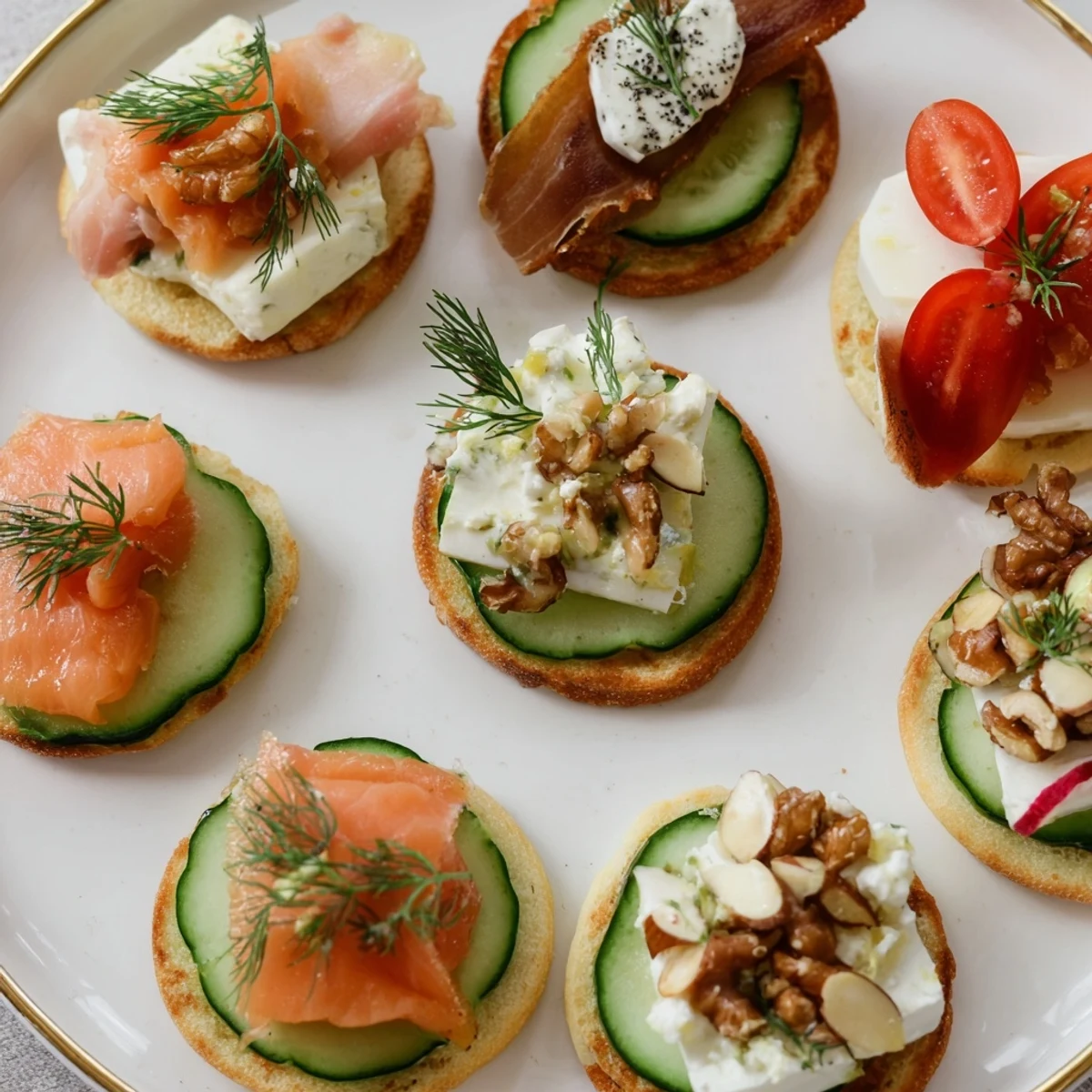 Festive New Year's Eve champagne pairings featuring smoked salmon, brie, and delicious bite-sized appetizers for guests.