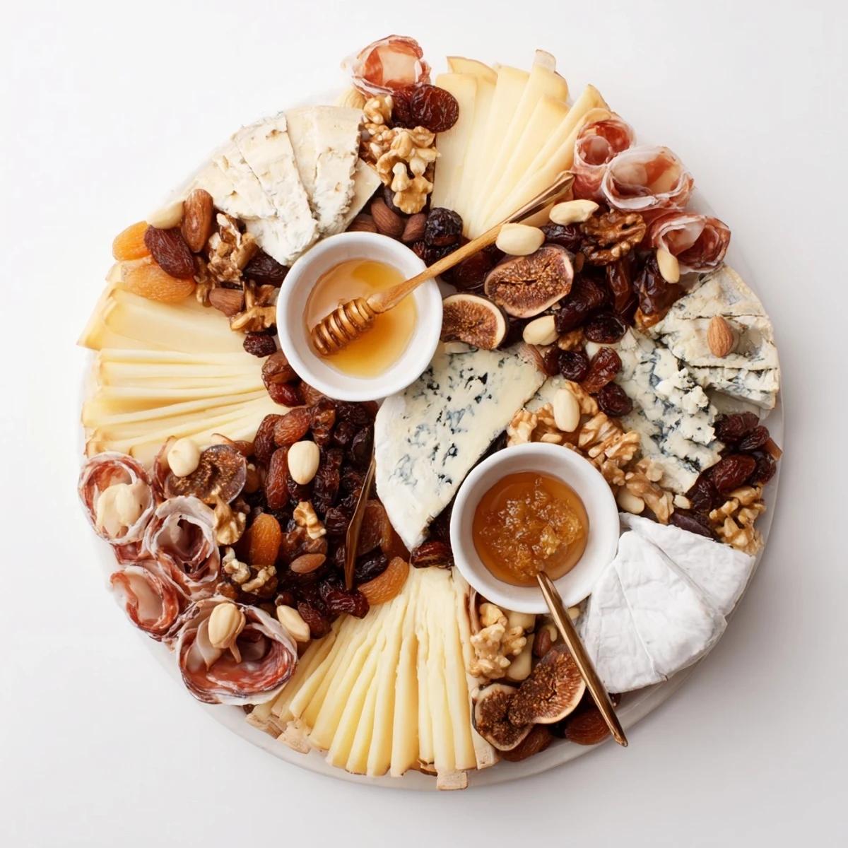 Festive Plateau des Rois Mages Gourmand featuring creamy brie and savory meats, perfect for holiday gatherings.