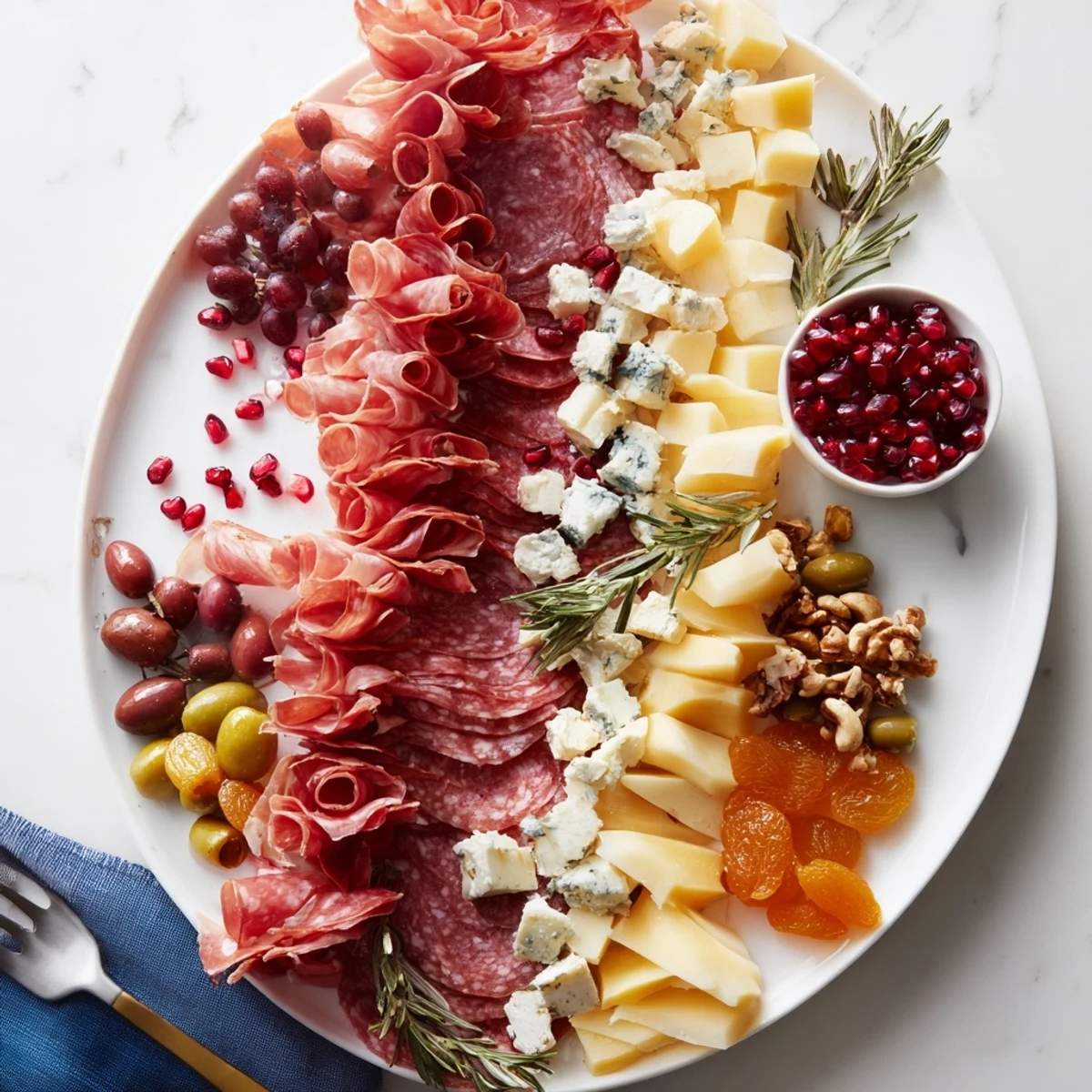 Imagine a mouthwatering Winter Forest Charcuterie Scene—an enticing board packed with savory meats, flavorful cheeses, and more.