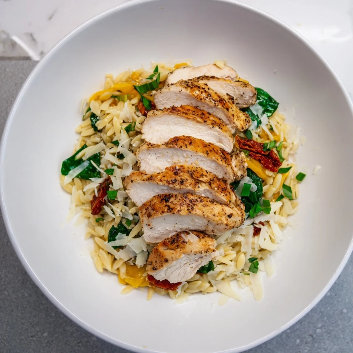 Creamy Marry Me Chicken Orzo, featuring tender chicken and sun-dried tomatoes, a comforting American-Italian dish.