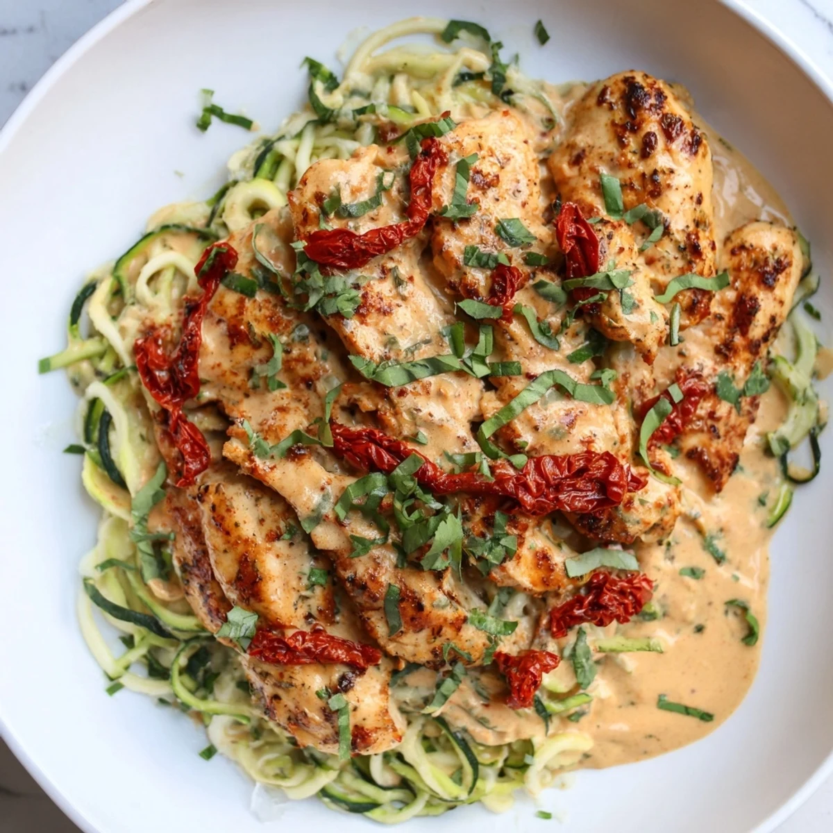 Marry Me Chicken Zoodles