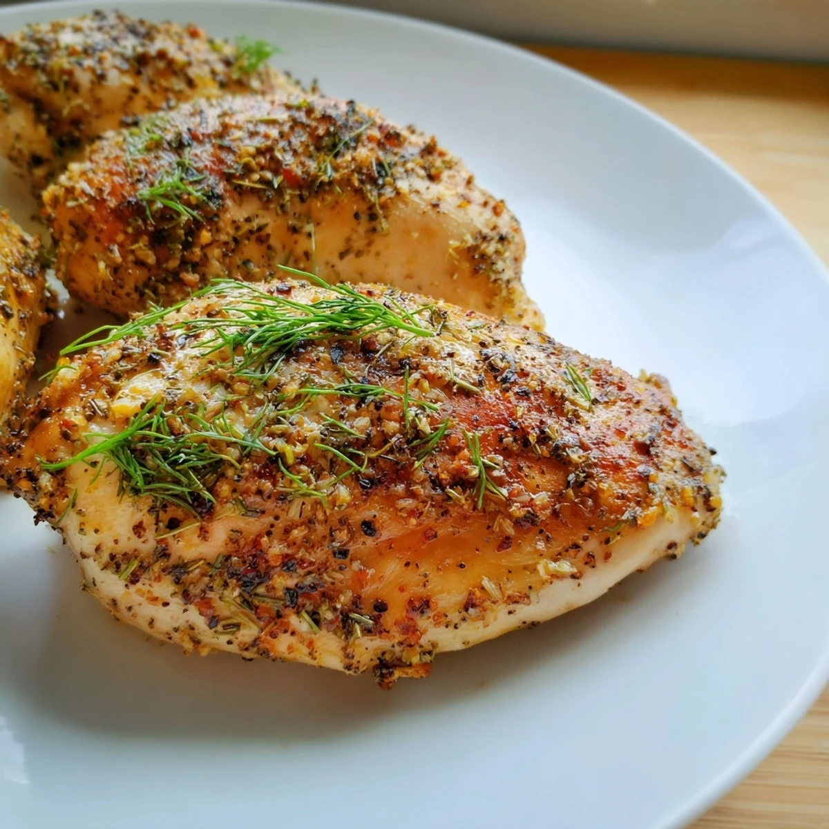 Golden baked Pickle Ranch Chicken, showcasing tender, flavorful chicken breasts ready to serve.