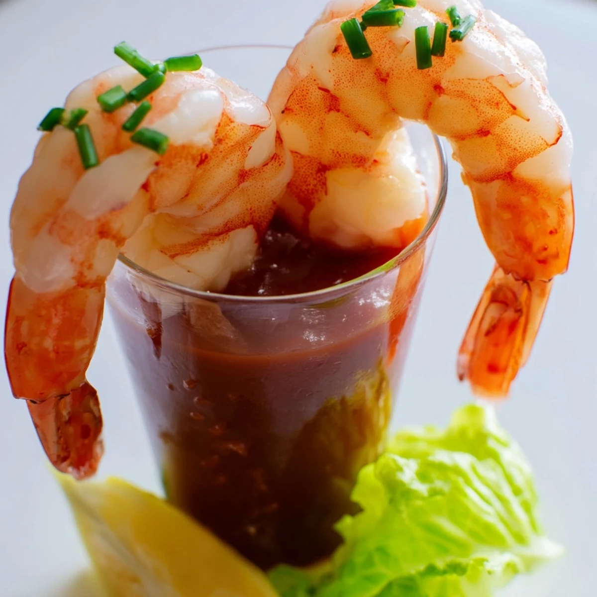 Retro Prawn Cocktail Shooters: Succulent shrimp nestled in zesty sauce, ready to serve in stylish shot glasses.