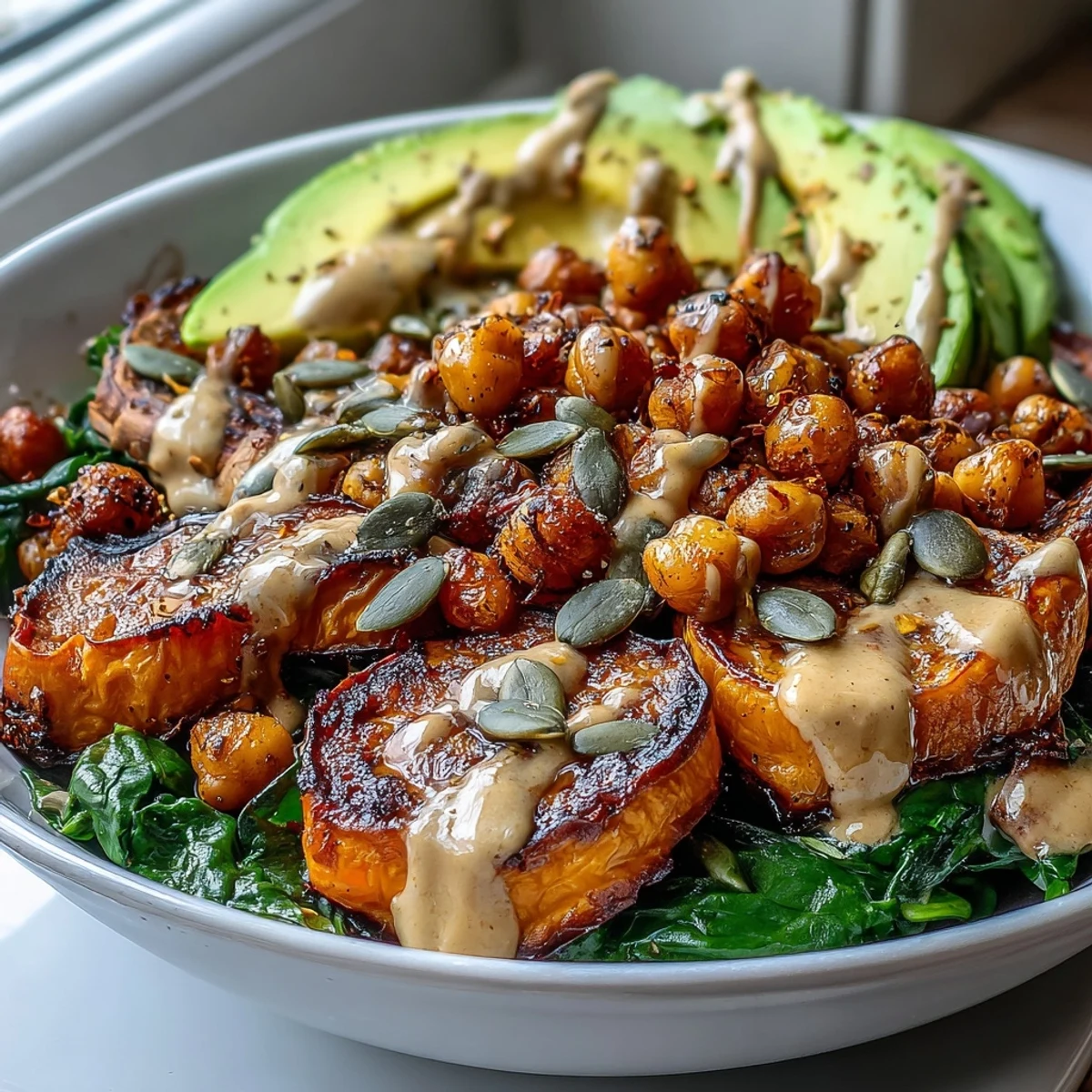 Roasted Sweet Potato Chickpea Bowl