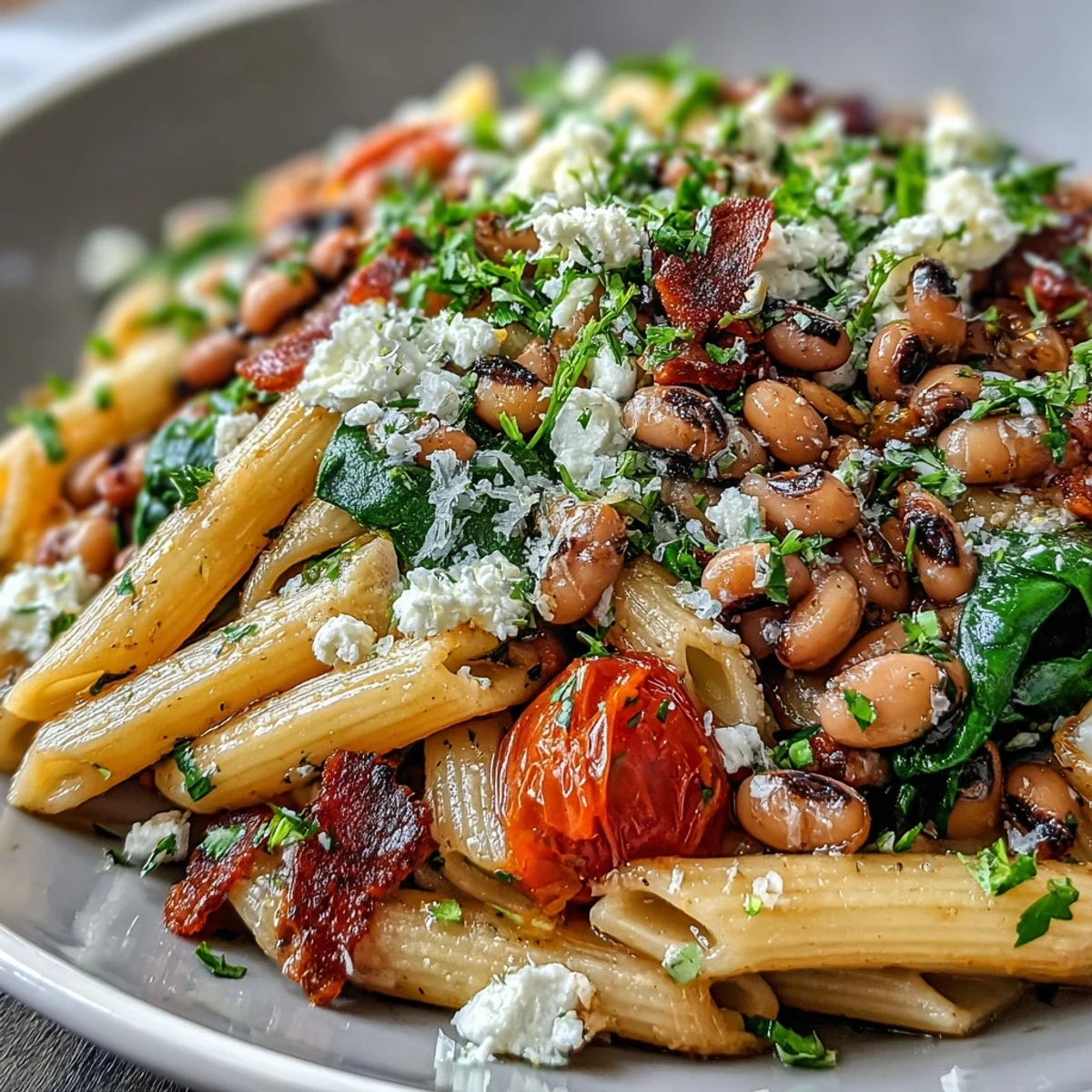 Finished with fresh herbs, lemon zest, and feta for a vibrant vegetarian dinner.