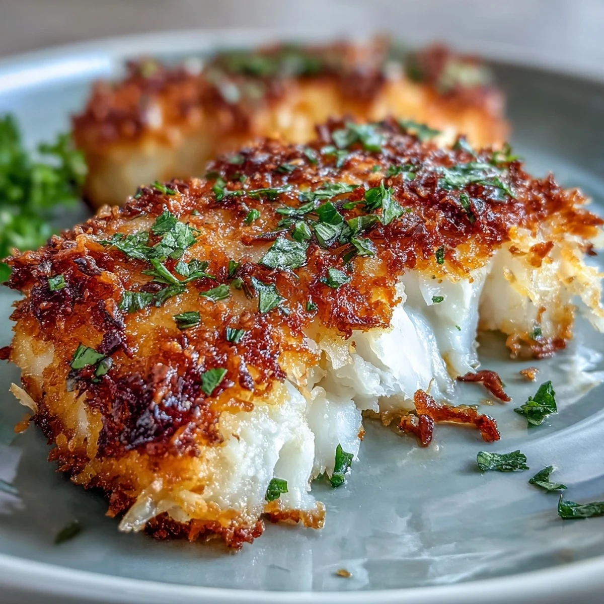 Golden Parmesan-crusted cod fillets baked with colorful roasted vegetables on a single sheet pan for an easy weeknight dinner.  