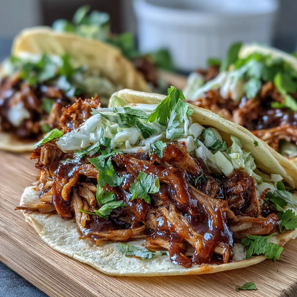 Vegan BBQ Jackfruit Lettuce Tacos