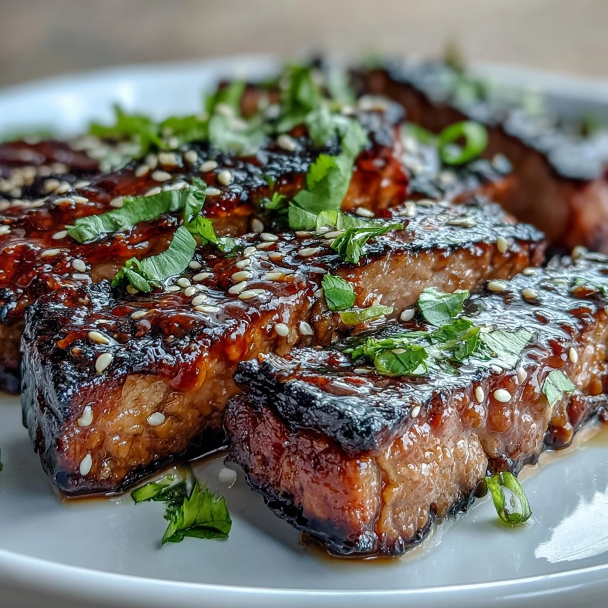 Thick slices of eggplant brushed with sweet-savory miso glaze, roasted until silky and bubbling, perfect as a vegetarian main dish.