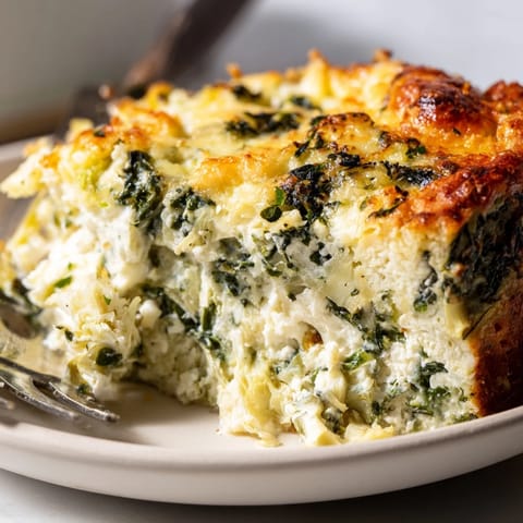 Cheesy Spinach Artichoke Bake