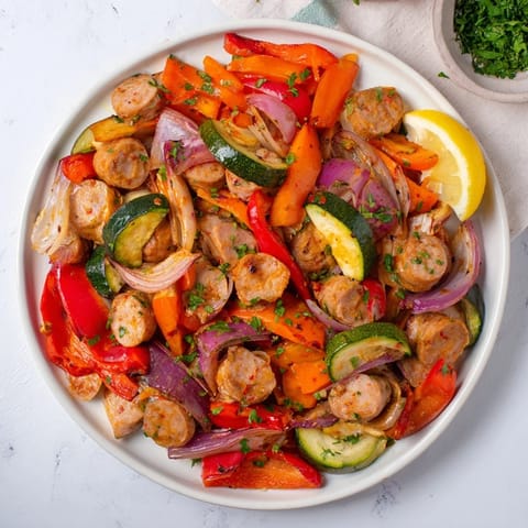 Sheet-Pan Roasted Veggies Sausage