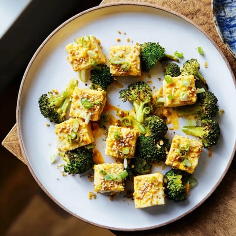 Cheesy Baked Tofu Broccoli