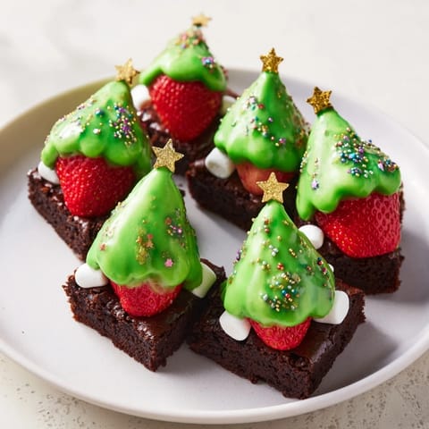 Express Christmas Tree Brownie Bites