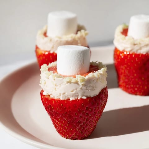 Air Fryer Santa Hat Strawberries