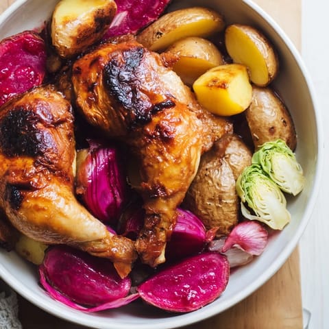 Sheet Pan Chicken Cranberry Vinaigrette