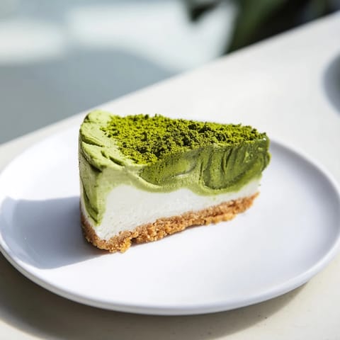 Matcha Swirl Snowdrift Cheesecake Cups