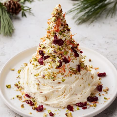Creamy Rosemary Cranberry Christmas Tree appetizer, a colorful holiday delight served with crackers, ready to enjoy.