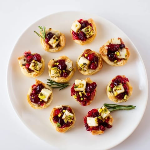 Cranberry Brie Bites Wreath