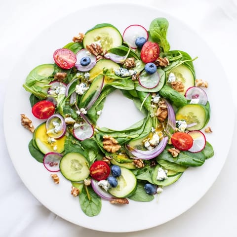 Fresh Fibonacci Fan Salad on a platter, showcasing the golden spiral's stunning visual appeal.