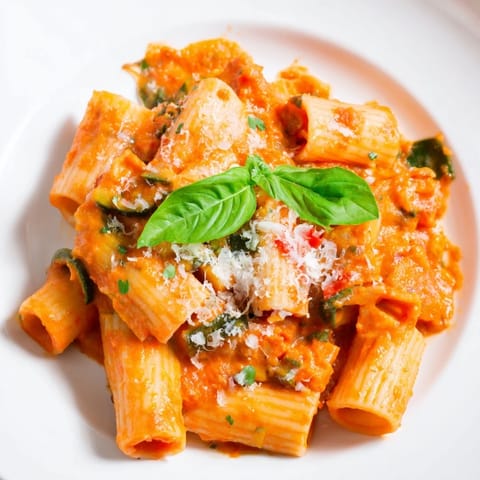 Smooth, rich Hidden Veggie Tomato Pasta Sauce simmering in a pan with carrots, zucchini, and spinach puree.