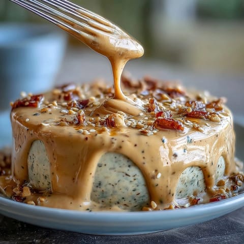 Velvety tahini sauce with a tangy lemon-garlic kick, perfect for drizzling over roasted vegetables.  