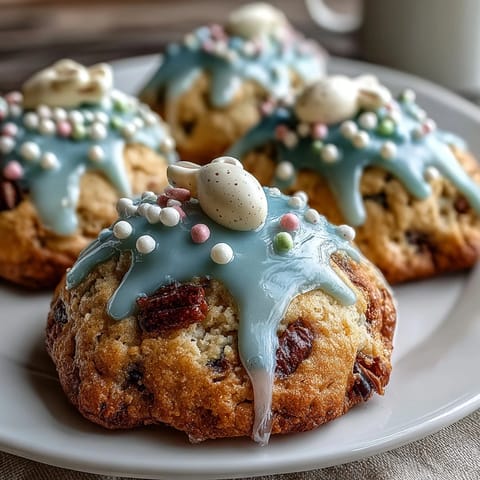 Vibrant Easter sugar cookies decorated with pastel royal icing, perfect for festive spring celebrations and sharing with loved ones.