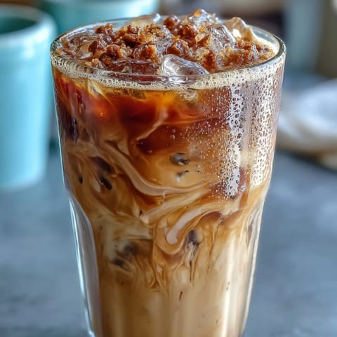 Iced Brown Sugar Oat Milk Shaken Espresso: creamy, frothy, and sweet iced coffee.