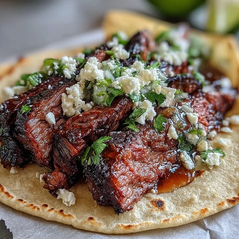 Cinco de Mayo street taco bar with juicy carne asada and colorful toppings.