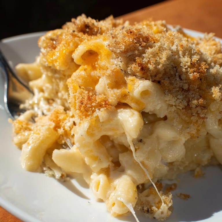 Delicious Baked Macaroni and Cheese, rich and cheesy, perfect for family gatherings.