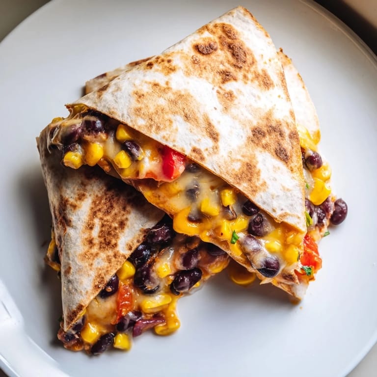 Freshly baked, folded tortilla wrap with beans, looking so delicious and ready to eat.