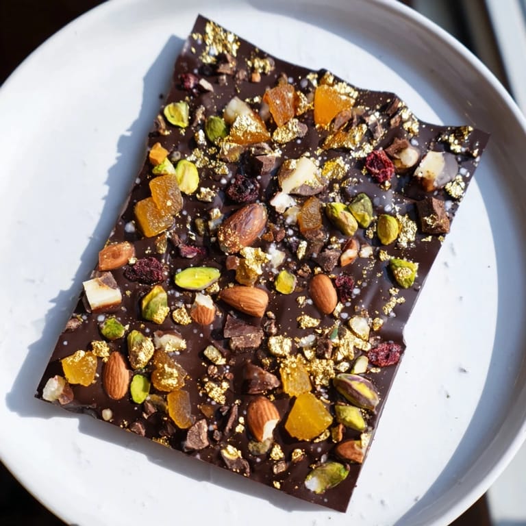 Sweet and salty contrast in this homemade Simplified Dubai Chocolate Bark, perfect for a treat.