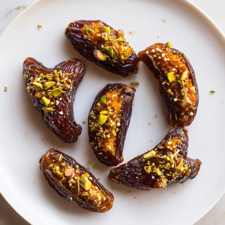 These Lunar and Star Date Platters showcase dates filled with nuts and citrus; a sweet treat.