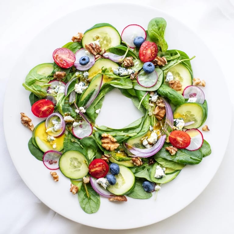 Fresh Fibonacci Fan Salad on a platter, showcasing the golden spiral's stunning visual appeal.