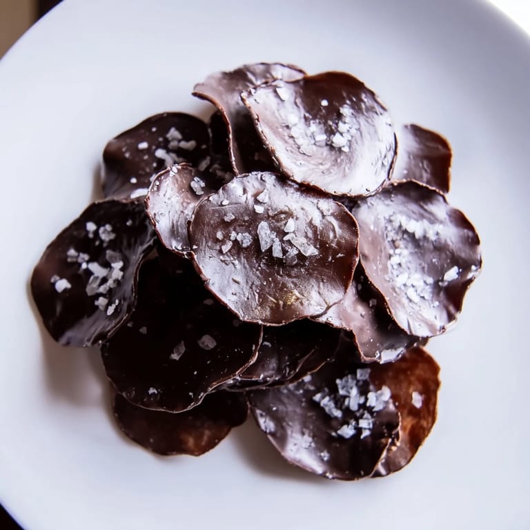 Breaking pieces of delicious Chocolate Potato Chip Bark, the perfect sweet and salty snack today.
