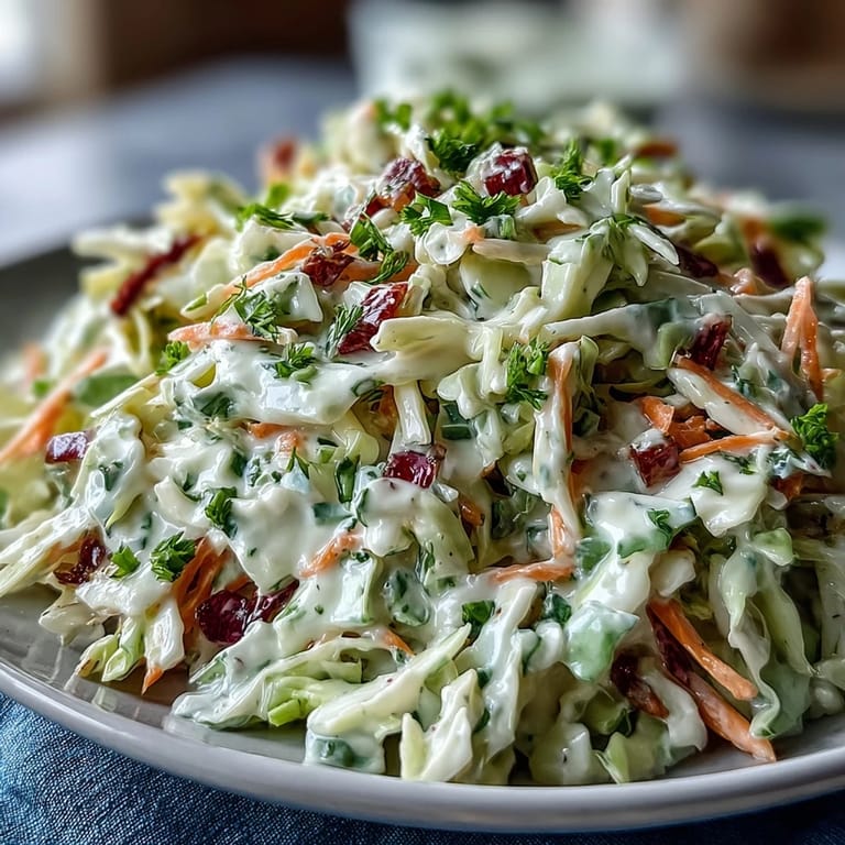 A bowl of Coleslaw With Creamy Dressing tossed with vibrant red cabbage and carrots, ready to enjoy.