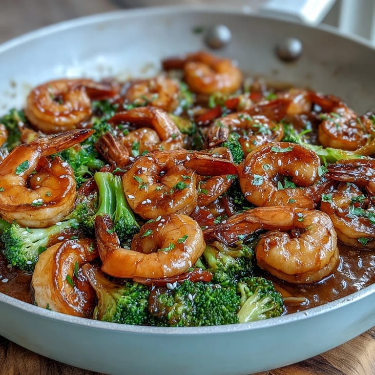 Asian-inspired shrimp stir-fry featuring tender shrimp, sugar snap peas, and red bell peppers, served steaming hot over rice.