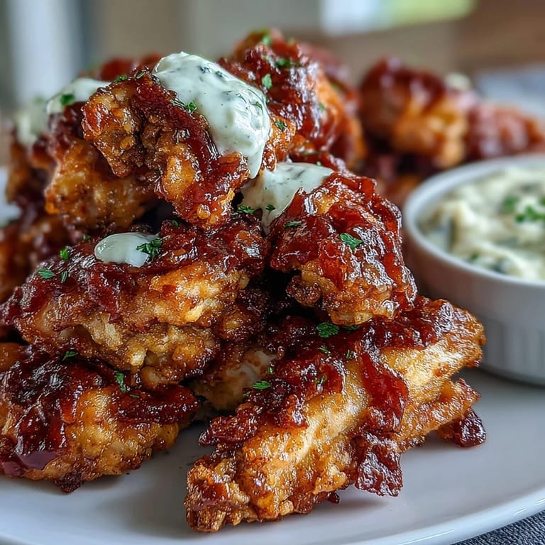 Flavorful shredded Mississippi chicken in tangy pepperoncini ranch gravy served atop smooth, buttery garlic mashed potatoes.