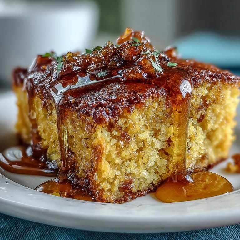 Warm Southern-style cornbread skillet, rich and tender, served with a generous spread of luscious honey butter for a comforting treat.