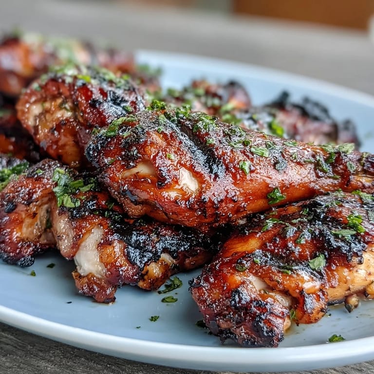 Juicy chicken thighs coated in sweet honey garlic marinade, grilled to caramelized perfection.